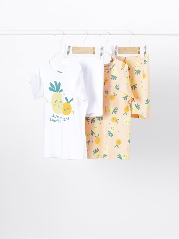 Pack of 2 printed pyjama sets