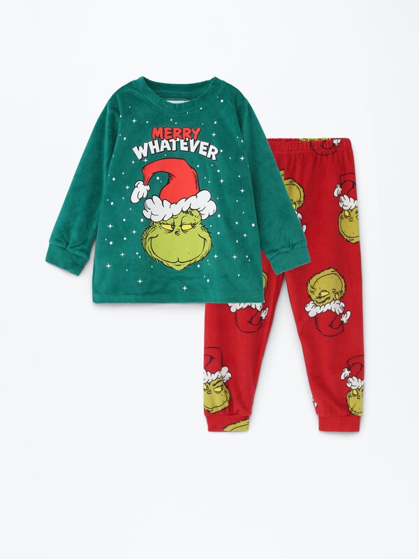 Baby Grinch velvet family pyjamas Pyjamas CLOTHING Baby Boy