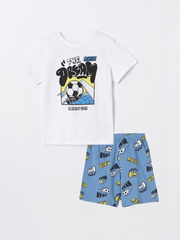 Short printed pyjama set