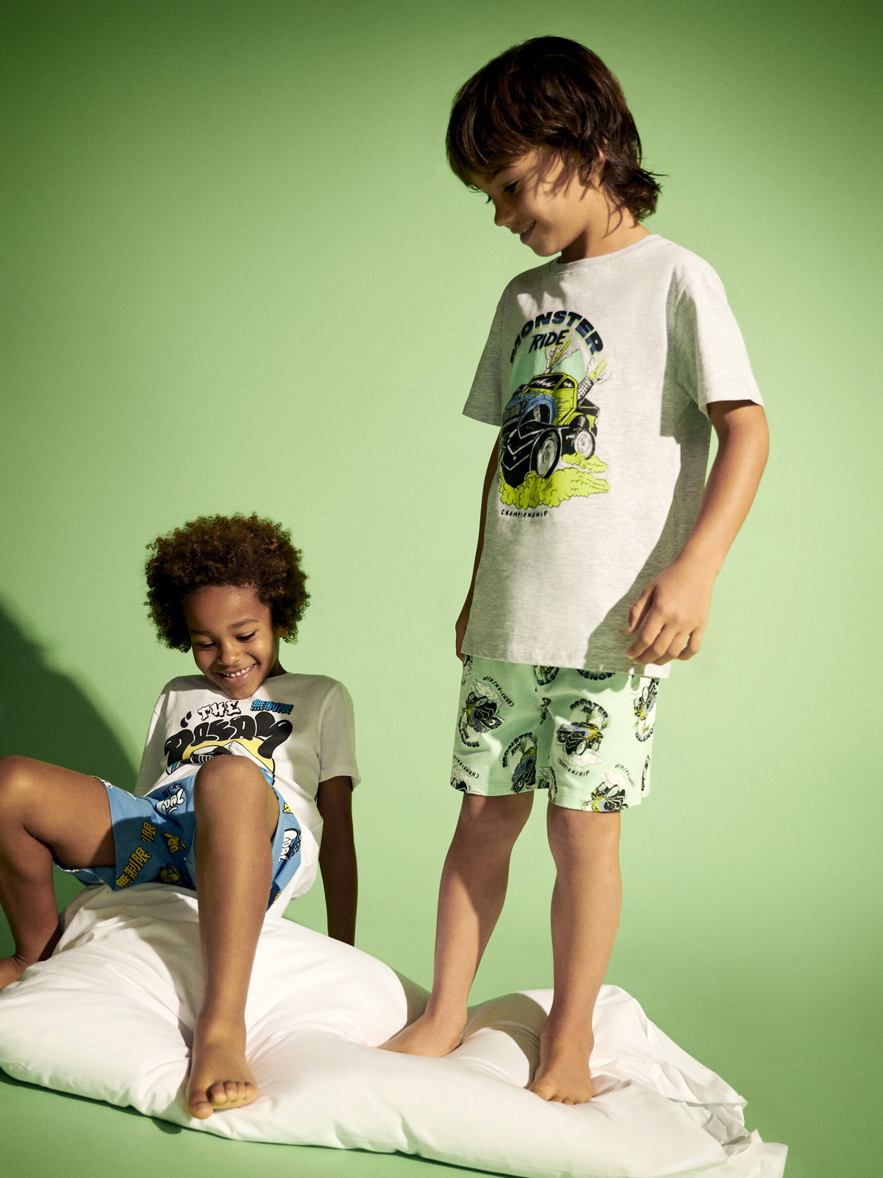 Short printed pyjamas Pyjamas CLOTHING Boy Kids