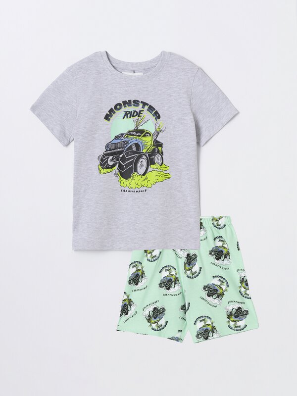 Short printed pyjama set