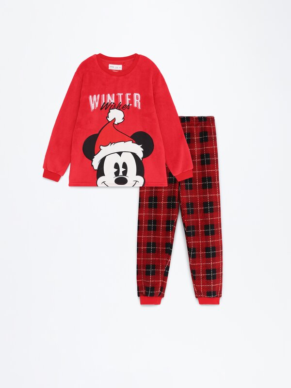 Yılbaşı temalı Mickey Mouse © Disney baskılı pijama