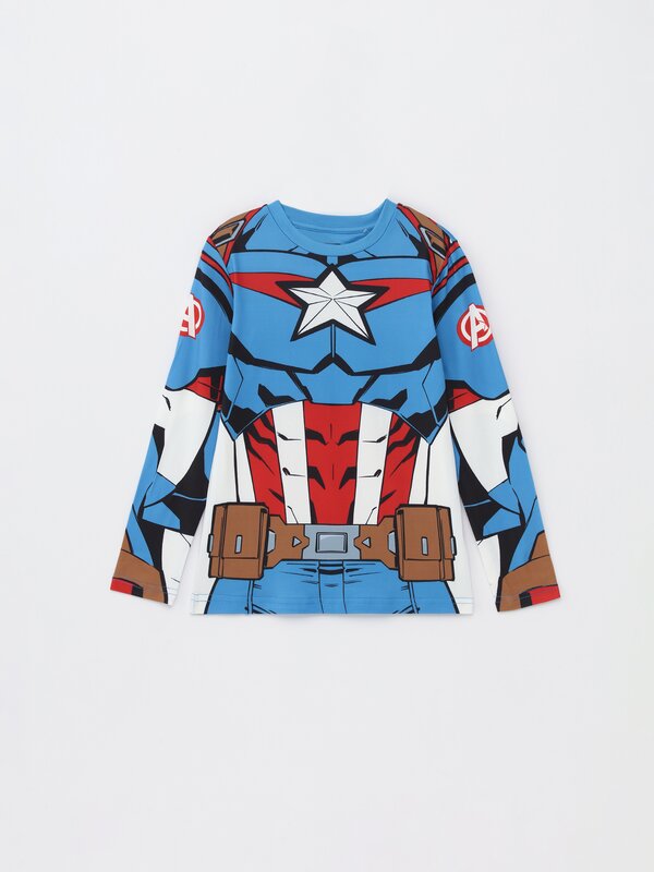 T-shirt tarzında Captain America © MARVEL kostümü