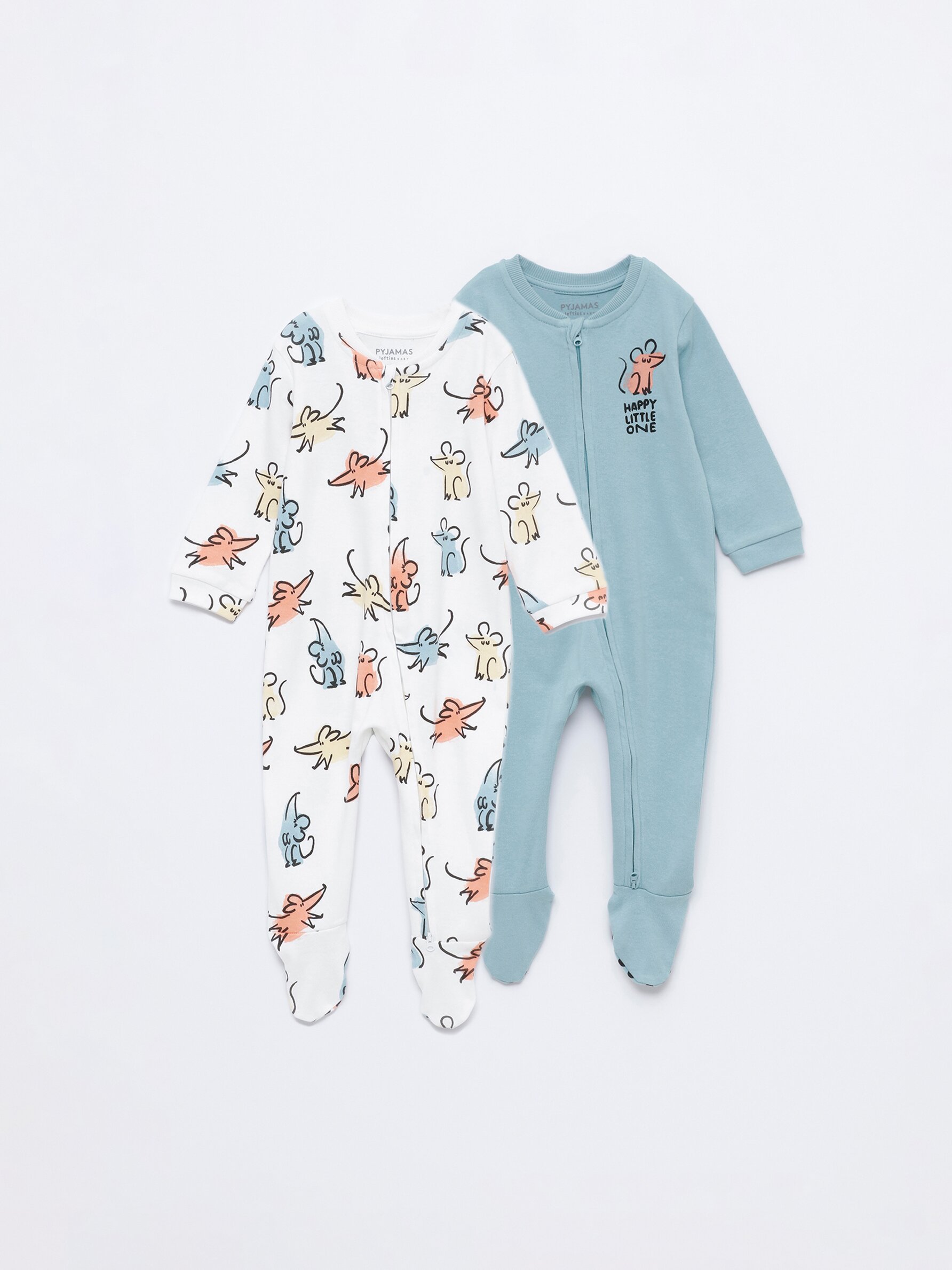 Pack de 2 pijamas con cremallera Pijamas ROPA INTERIOR