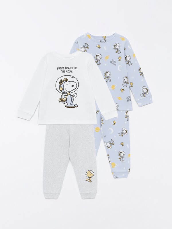 Pack of 2 Peanuts™ print pyjama sets