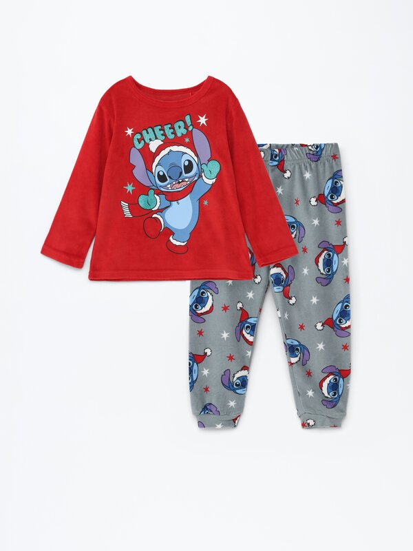 Stitch ©Disney Gabonetako pijama-konjuntoa, belusezkoa