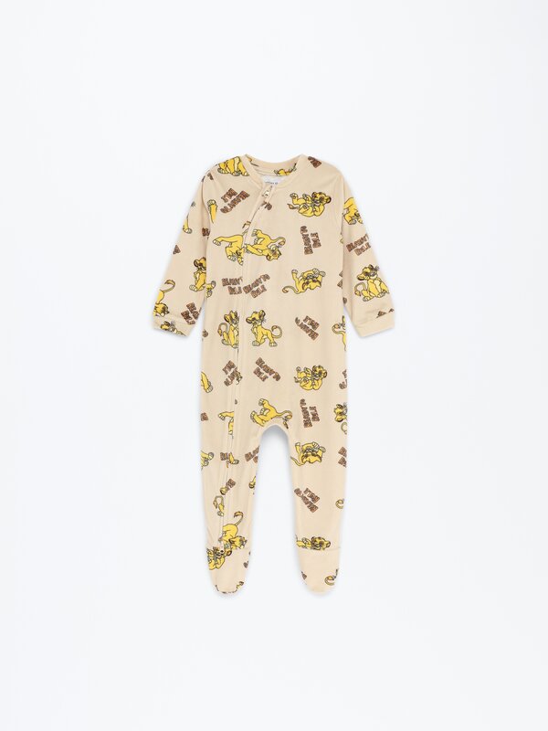 Pijama aveludado com estampado do estampado Rei Leão ©Disney