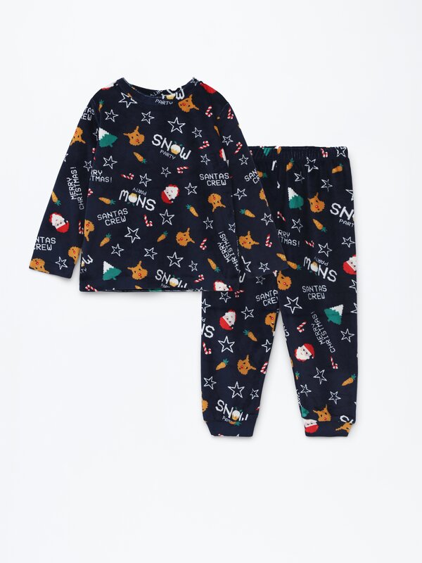 Bebek | Kadife aile pijaması