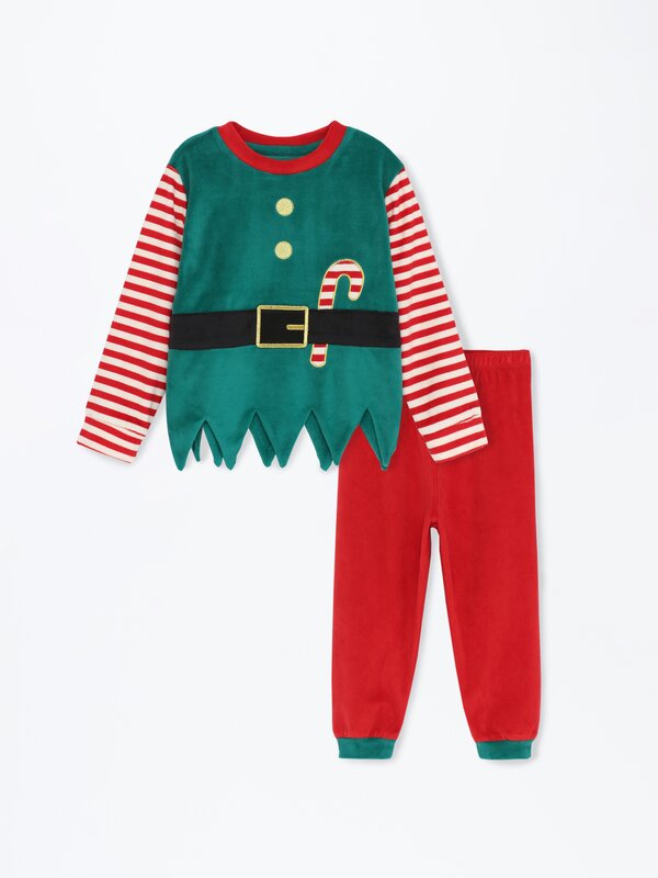 2-piece Christmas elf pyjama set