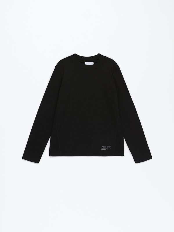 Thermal high neck top
