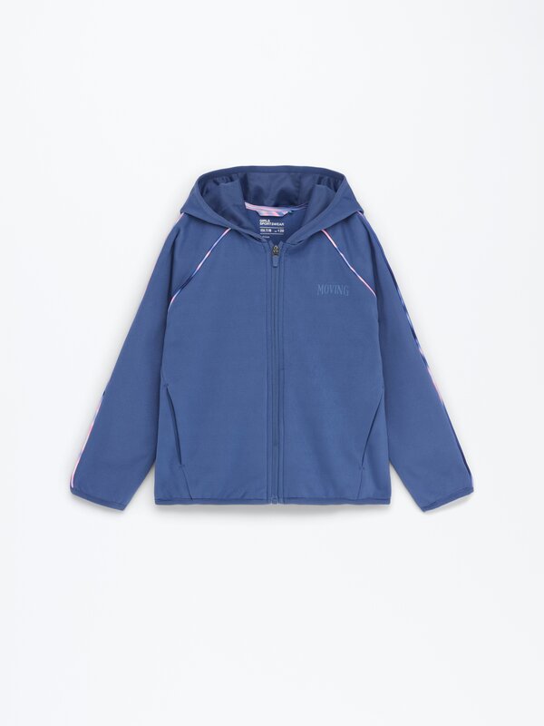 Zip-up sports hoodie