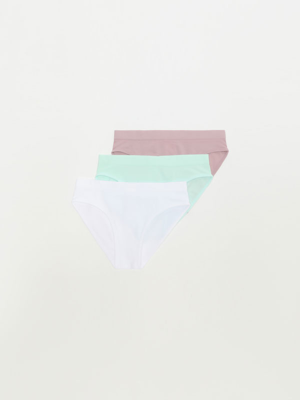 Pack of 3 seamless basic briefs
