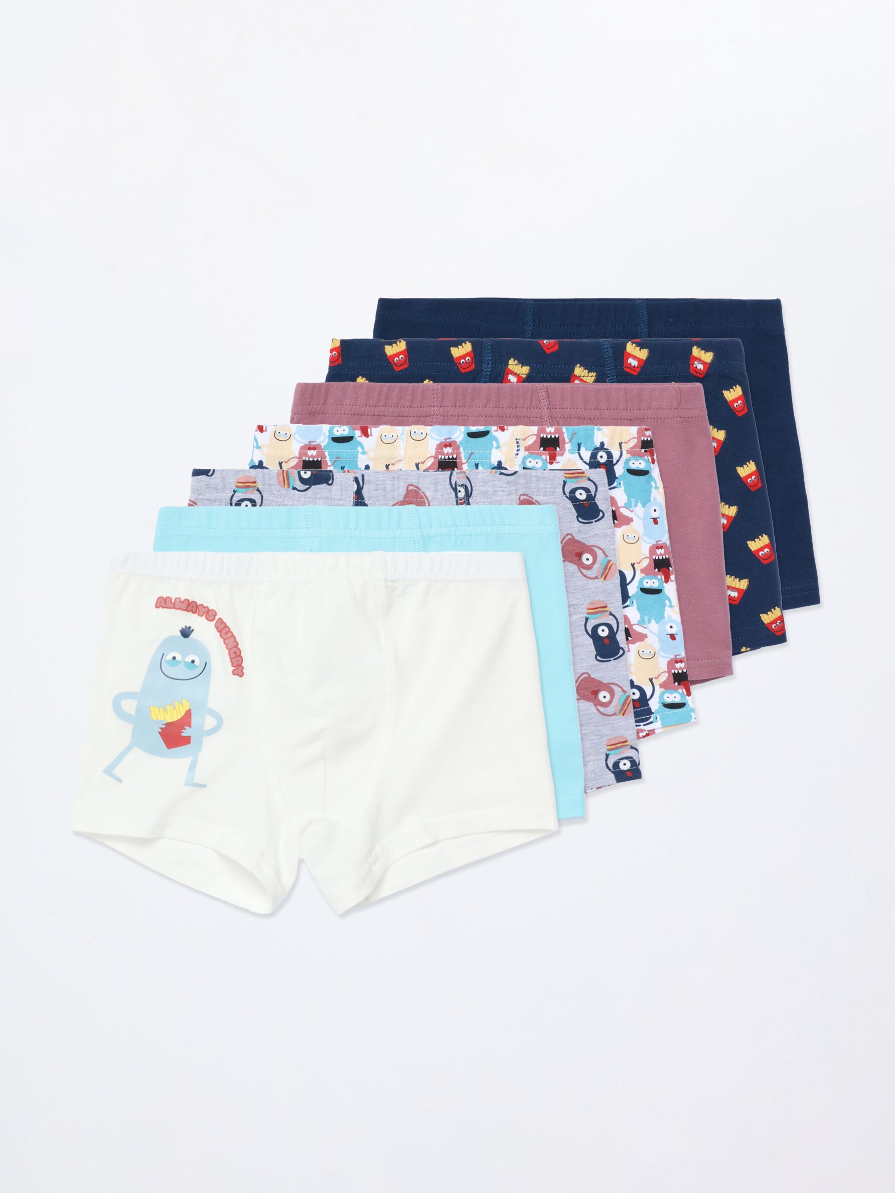 Pack of 7 monster print boxers Underwear ACCESSORIES Boy