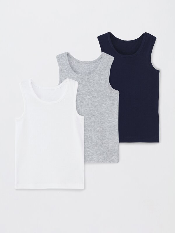 Pack of 3 strappy vest tops