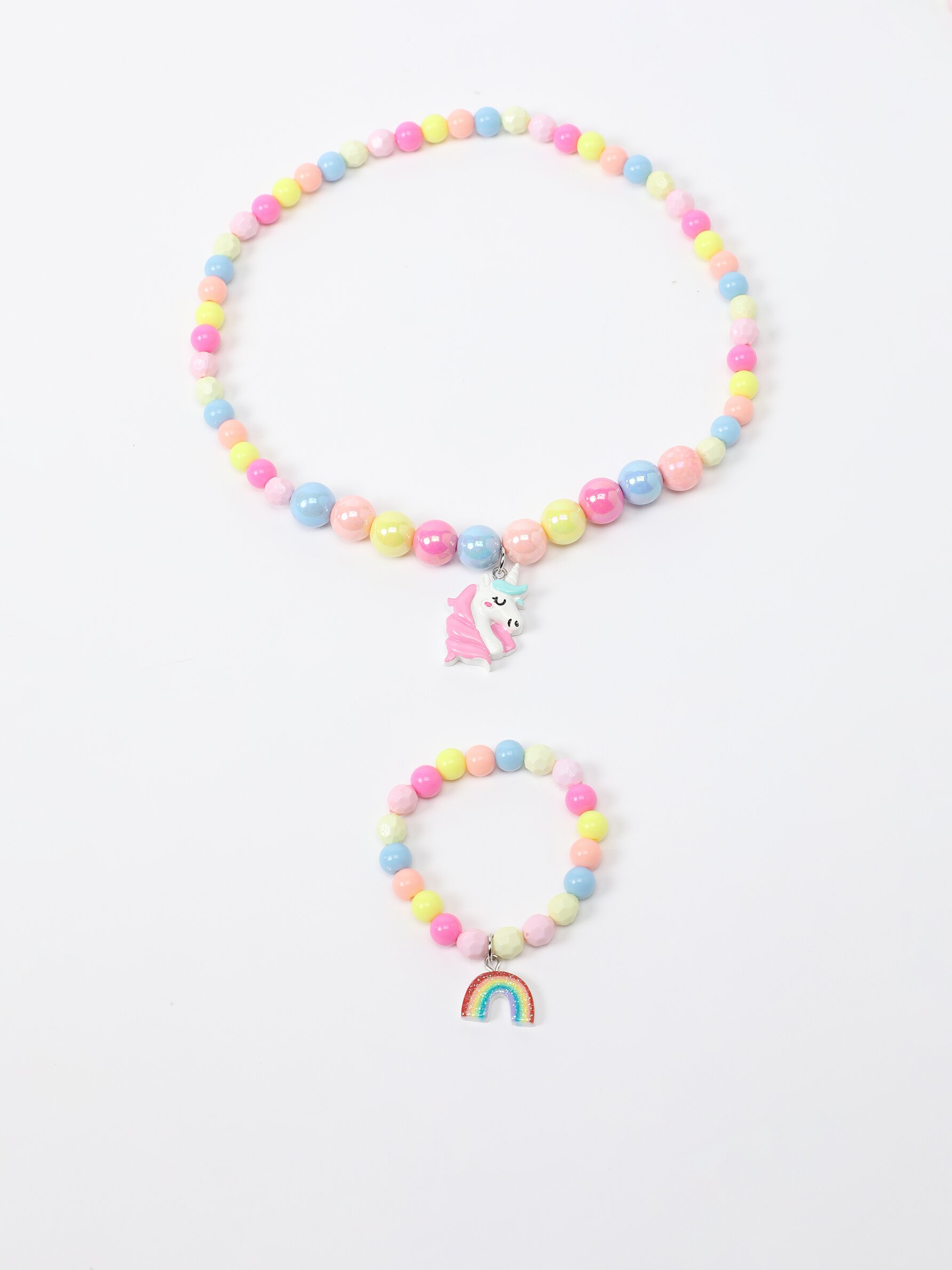 9 Pieces Colorful Unicorn Bracelet Girls Unicorn Bracelets Rainbow Unicorn  Beaded Bracelet for Birthday Party Favors
