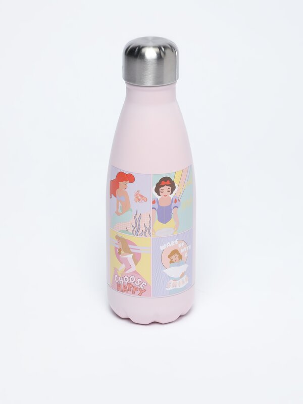 Sticlă termică din inox cu imprimeu Prințese ©Disney