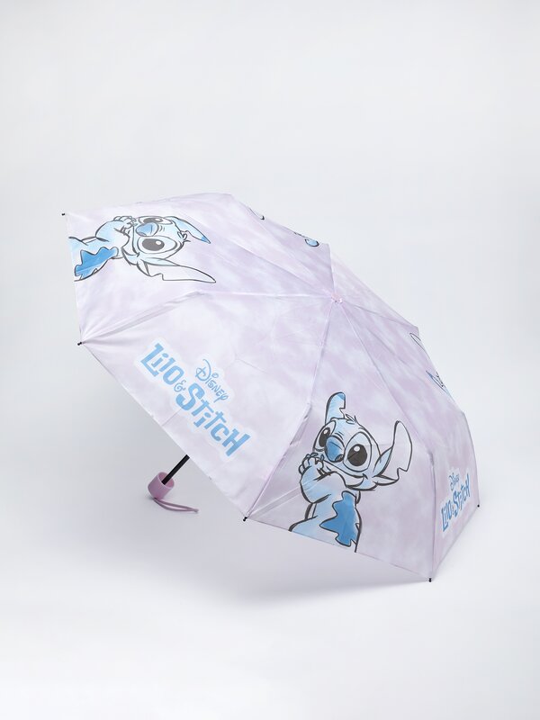NEW IMPORT Paraguas auto transparente niña lilo & stitch
