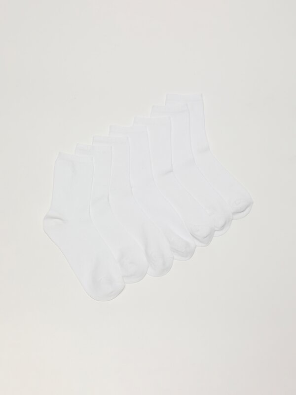 Pack of 7 pairs of basic long socks