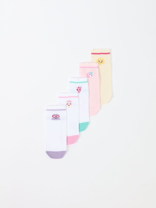 Pack de 5 pares de calcetíns estampados
