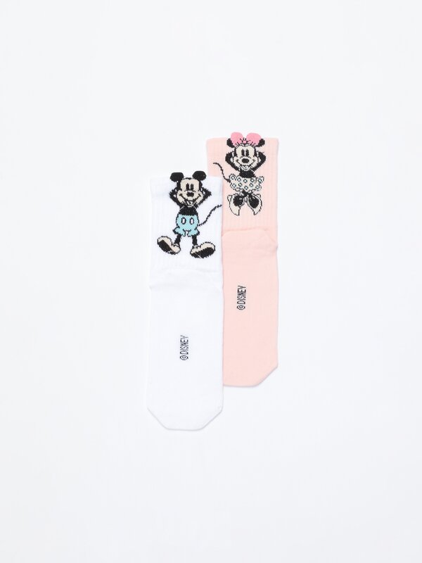 Pack de 2 pares de calcetíns Minnie e Mickey Mouse ©Disney