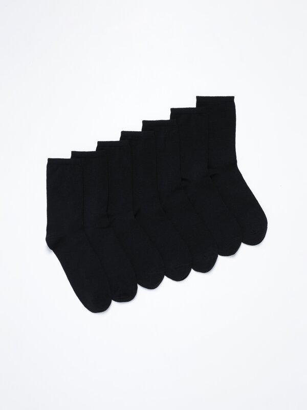 Pack de 7 pares de calcetines largos básicos