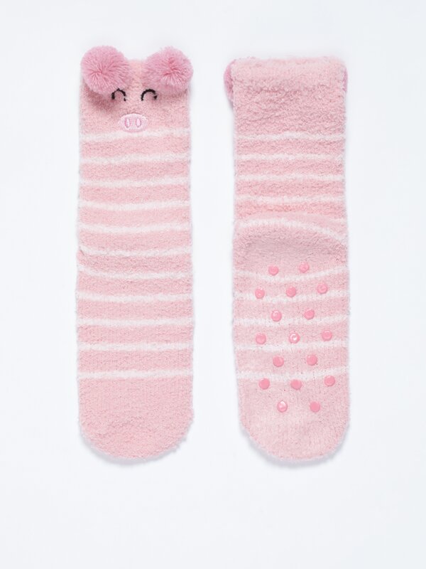 Non-slip pig socks