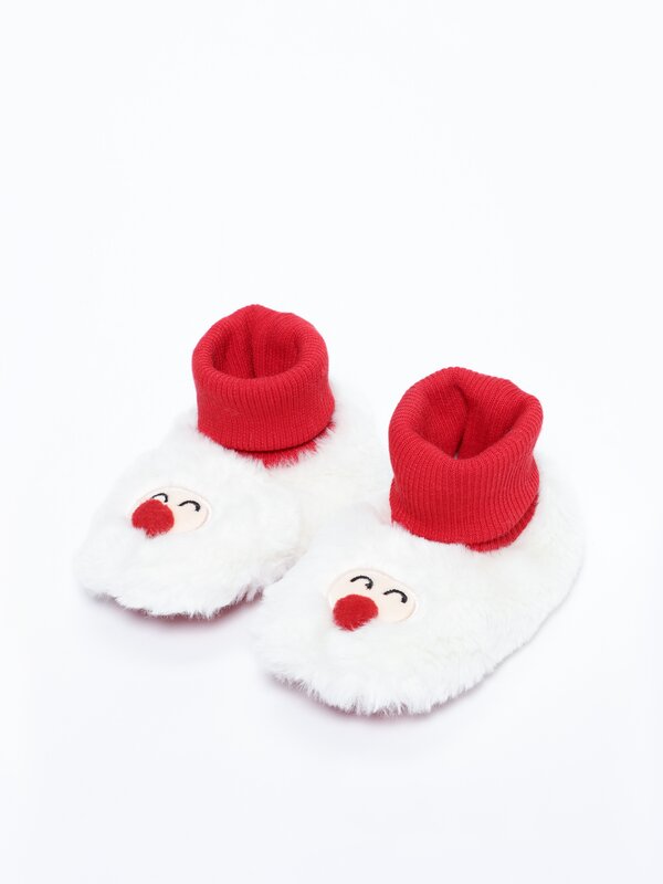 Baby christmas outlet slippers