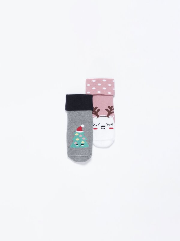 Non-slip Christmas socks