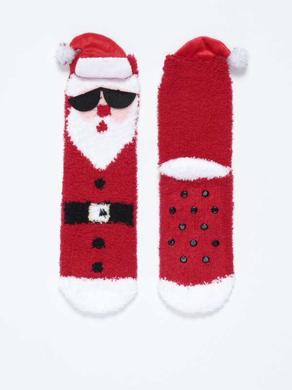 Calcetines navideños de papá Noel