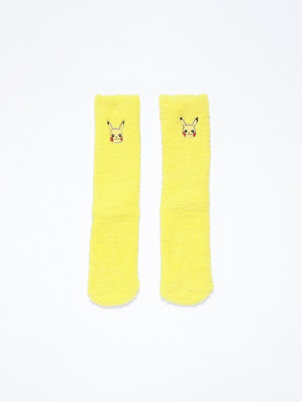 Pikachu Pokémon™ desenli uzun çorap