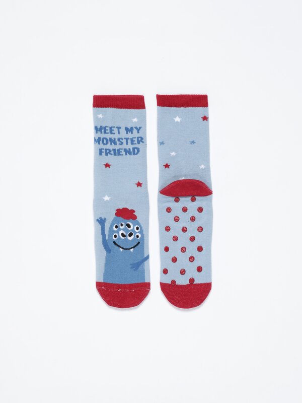 Pair of terry monster socks