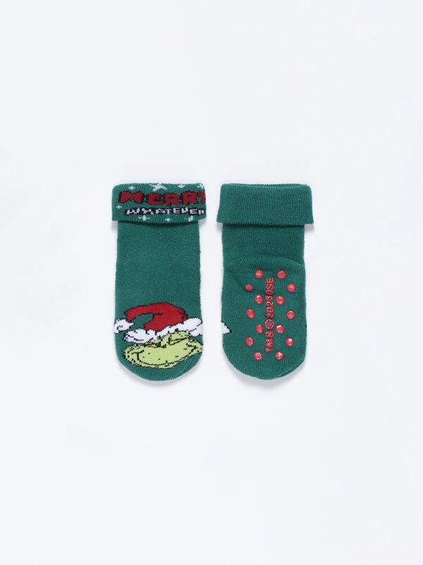 Baby | Grinch family Christmas socks