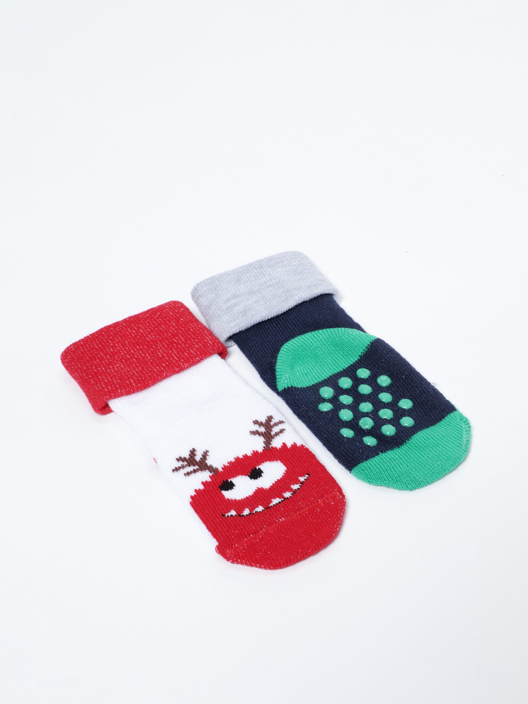 Calcetines antideslizantes monstruos navideños