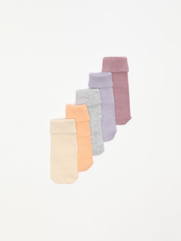 Pack of 5 pairs of nonslip socks Underwear CLOTHING Baby Girl