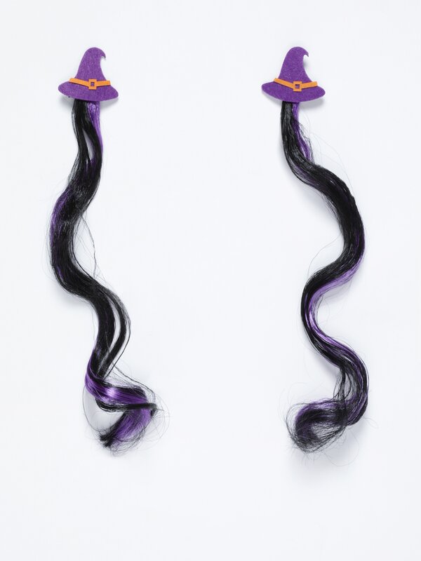 Pack of 2 witch hair clips with hair lock details