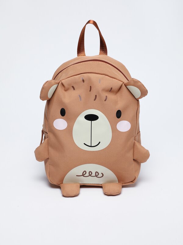 Bear backpack with 3D details