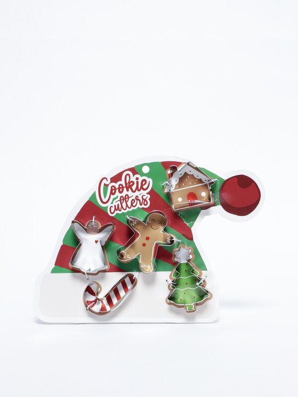 Set of 5 pairs of Christmas cooky cutters