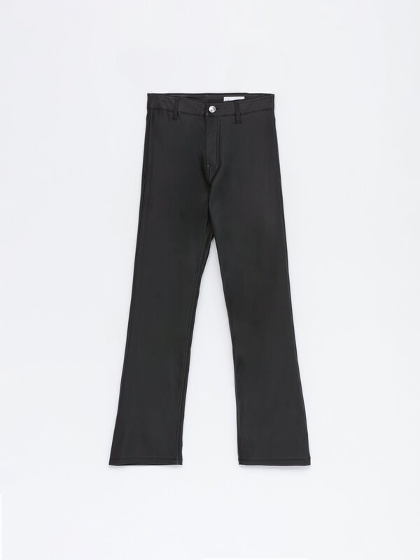 Faux leather trousers