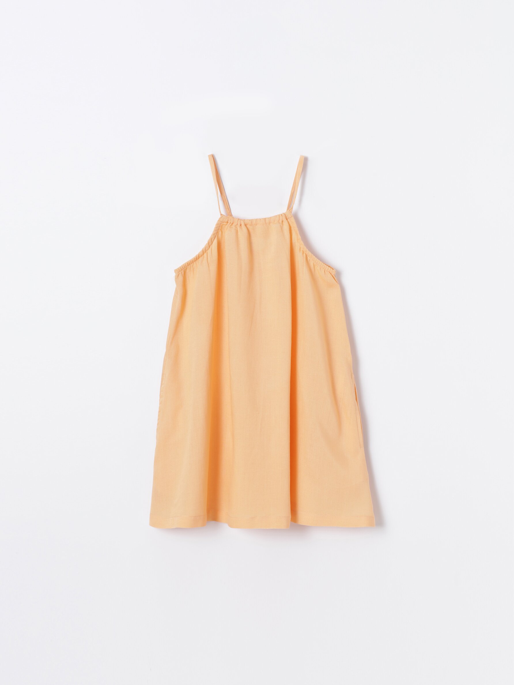 Yellow denim dress on sale h&m