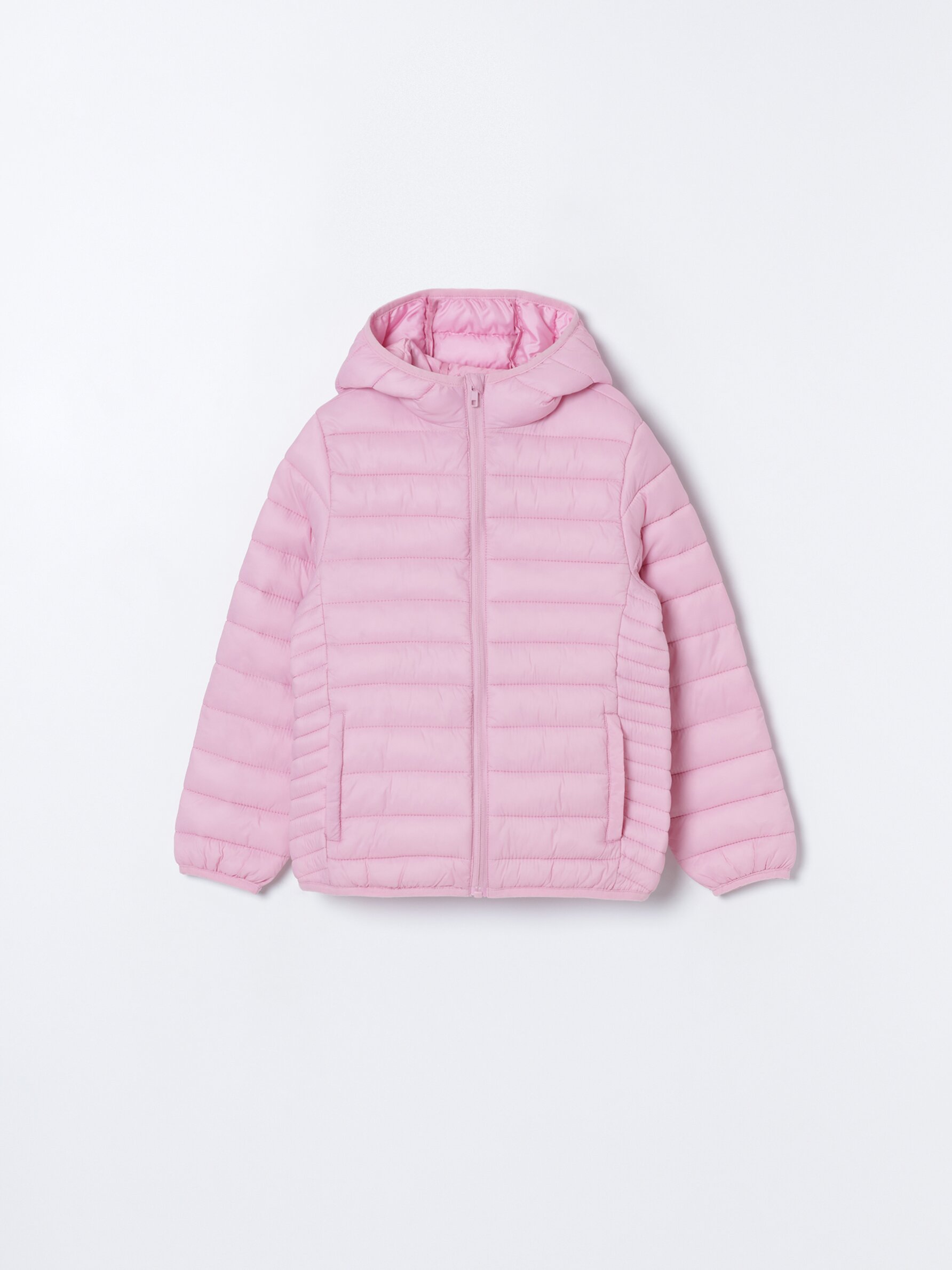 Pink lightweight sales puffer jacket