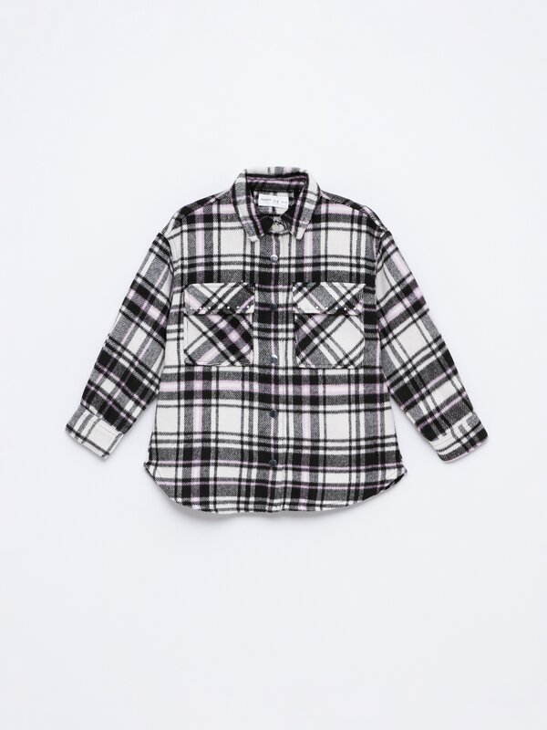 Checked overshirt - SALE up to -50% - Girl - Kids - | Lefties Portugal