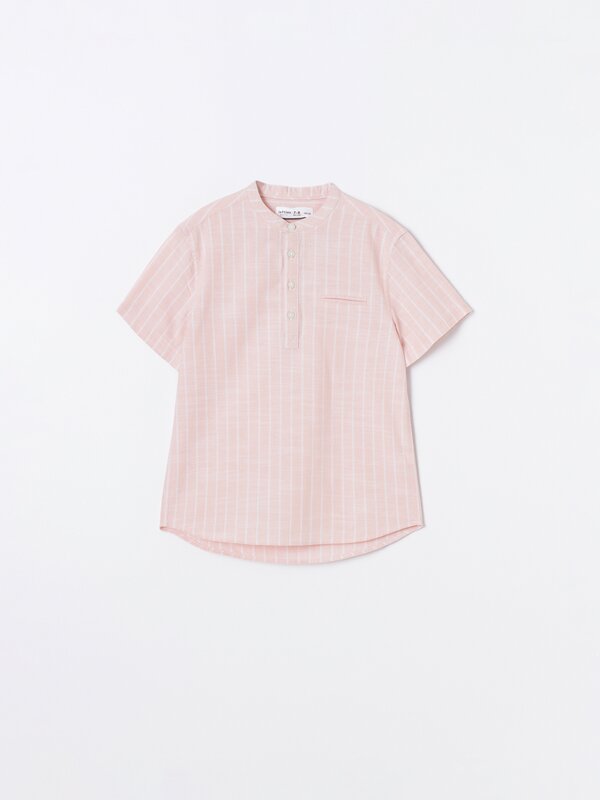 Linen-effect shirt