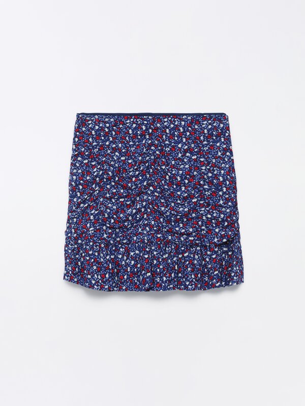 Short gathered skirt with print - VIEW ALL - TEEN GIRL - Woman ...