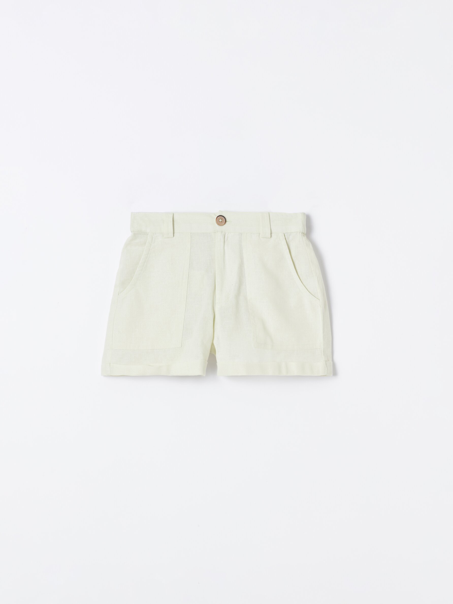 Girls white chino store shorts