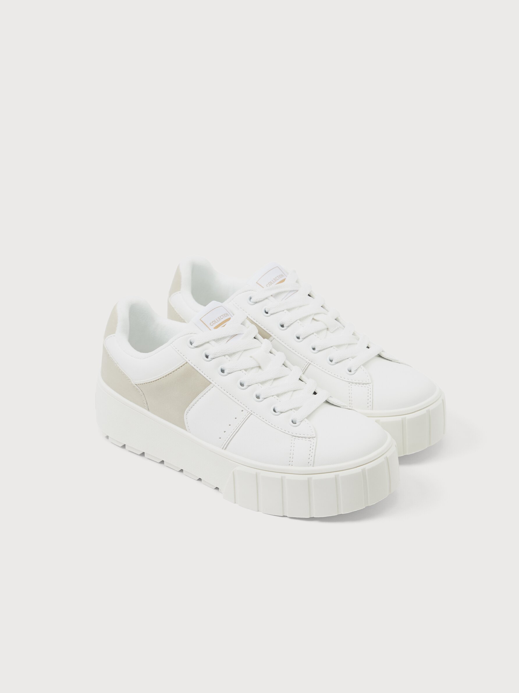 Sneakers shop bianche plateau