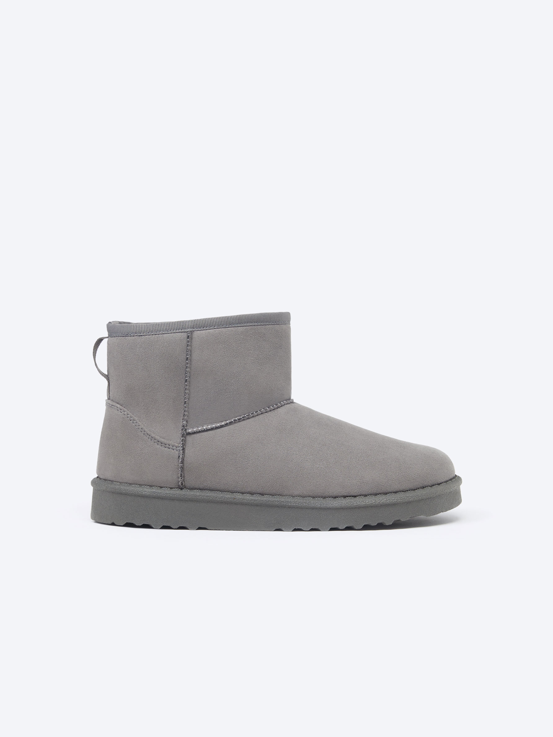 Grey fur hotsell ankle boots