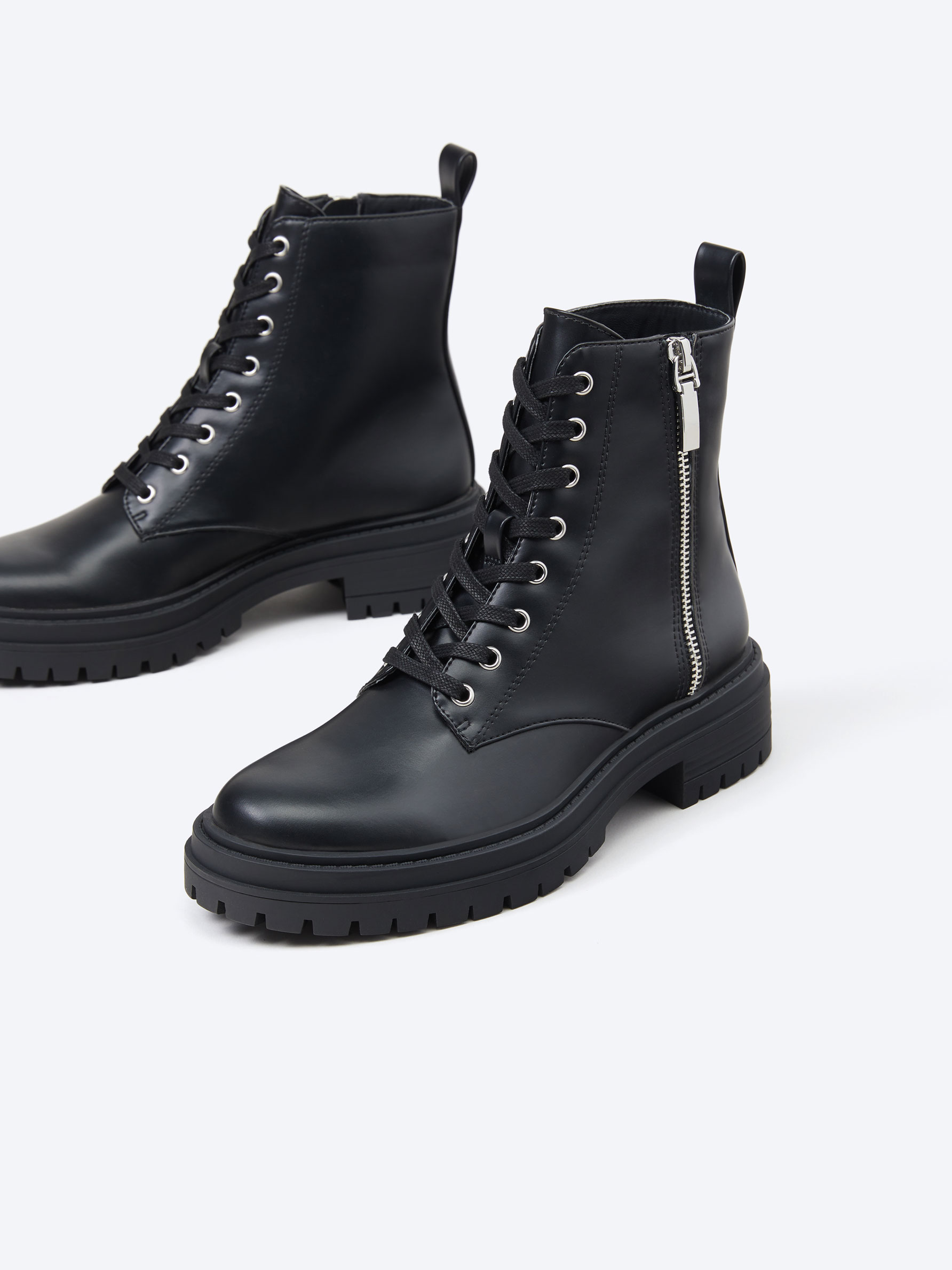 Botines cremallera sales