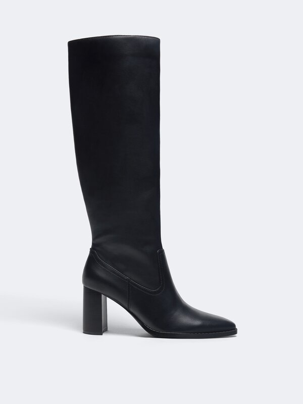 High-heel knee-high boots