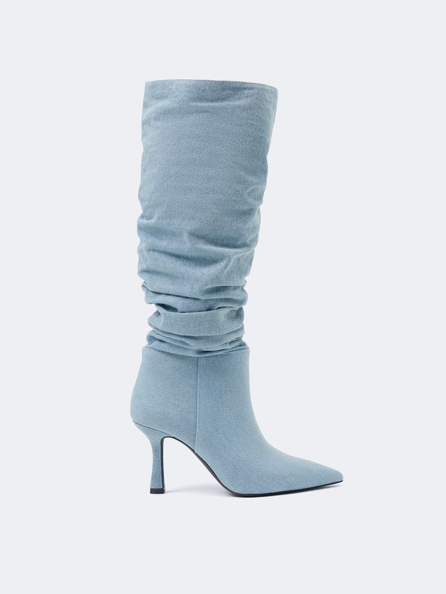 Bota alta denim