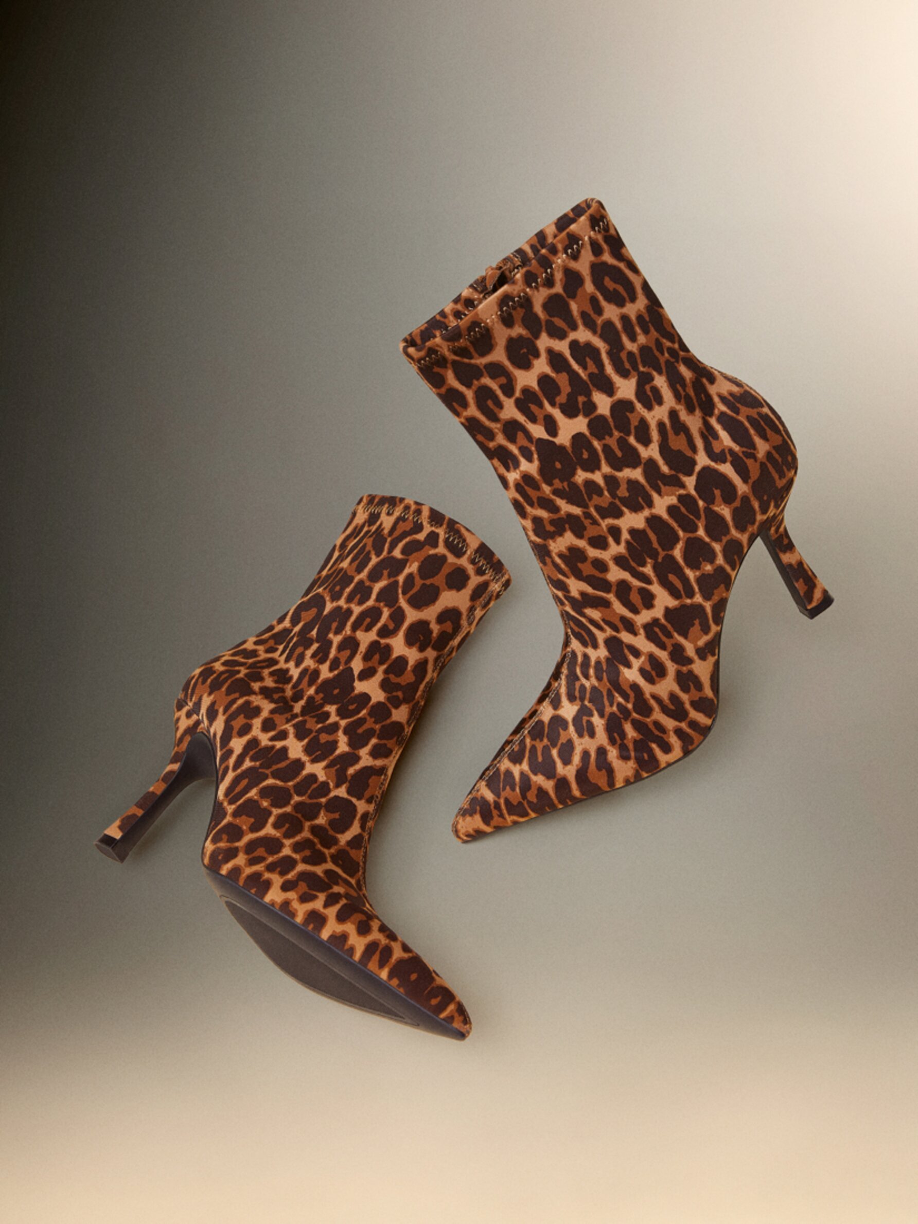 Animal print high heel ankle boots Ankle Boots FOOTWEAR